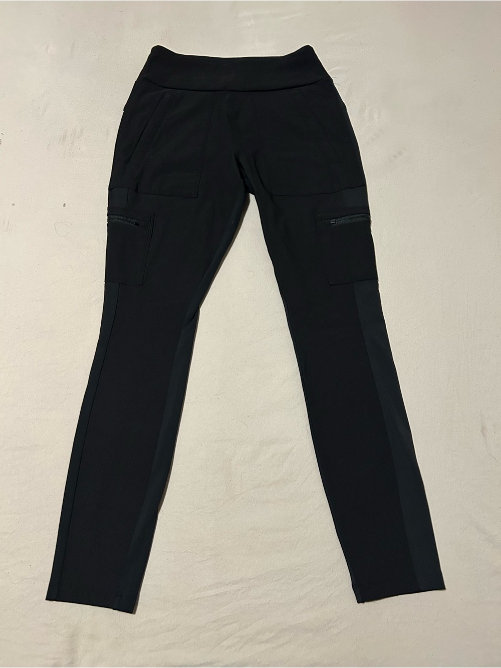 Athleta Black Stretch Cargo Ponte Skinny Pants